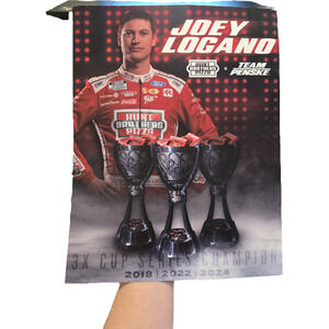 Joey Logano 3X NASCAR Cup Series Champion Hunt Brothers Pizza Hero Card